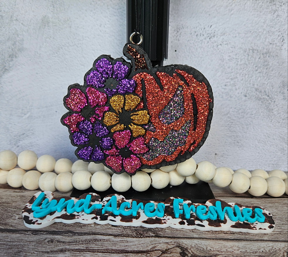 Jack O'Lantern with Flowers