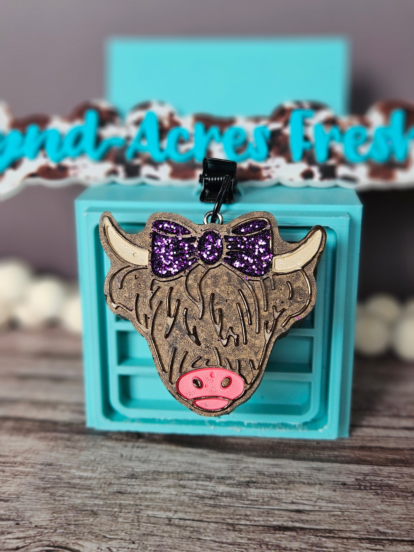 Highland Cow Vent Clip