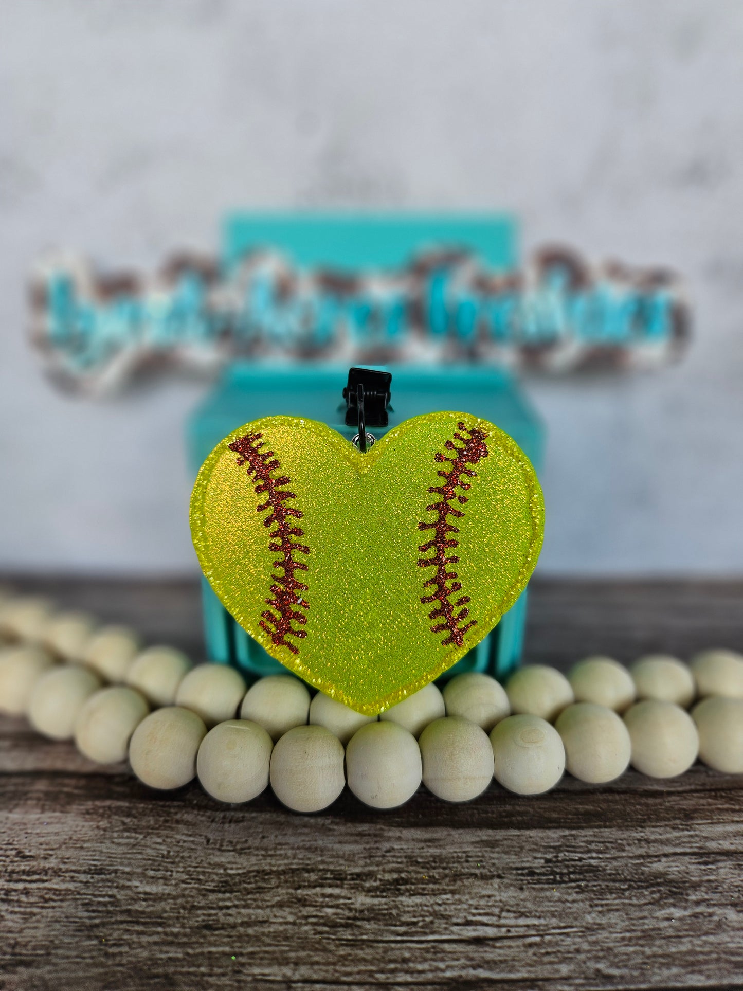 Softball Heart Vent Clip
