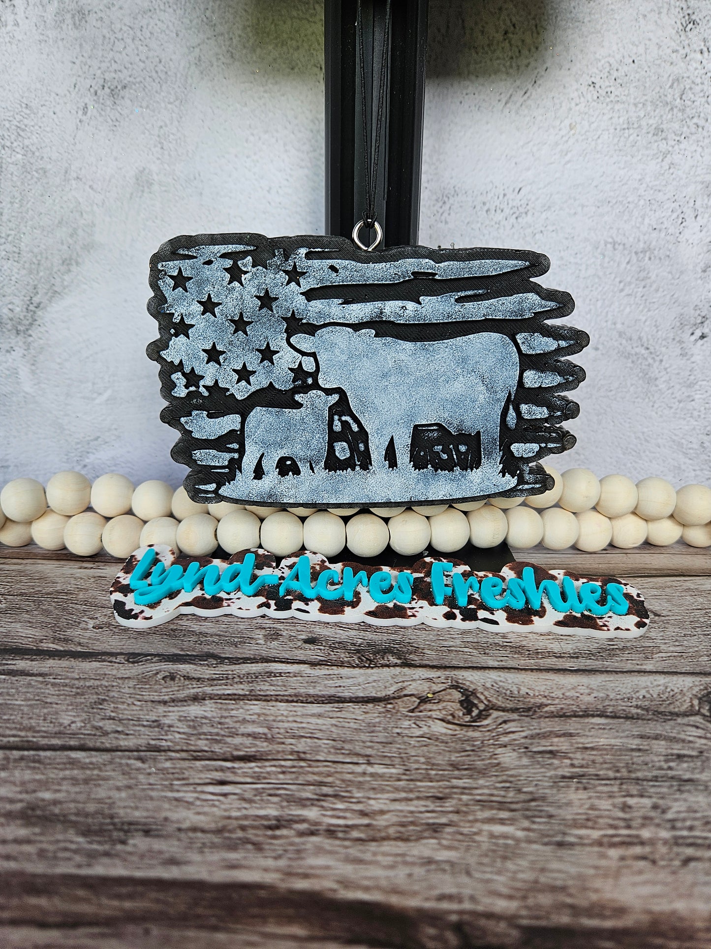 Cows with Flag