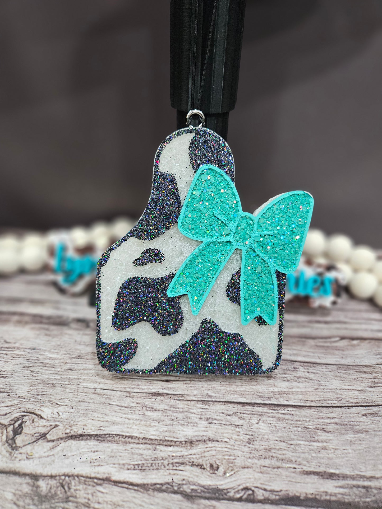 Cow Tag With Bow