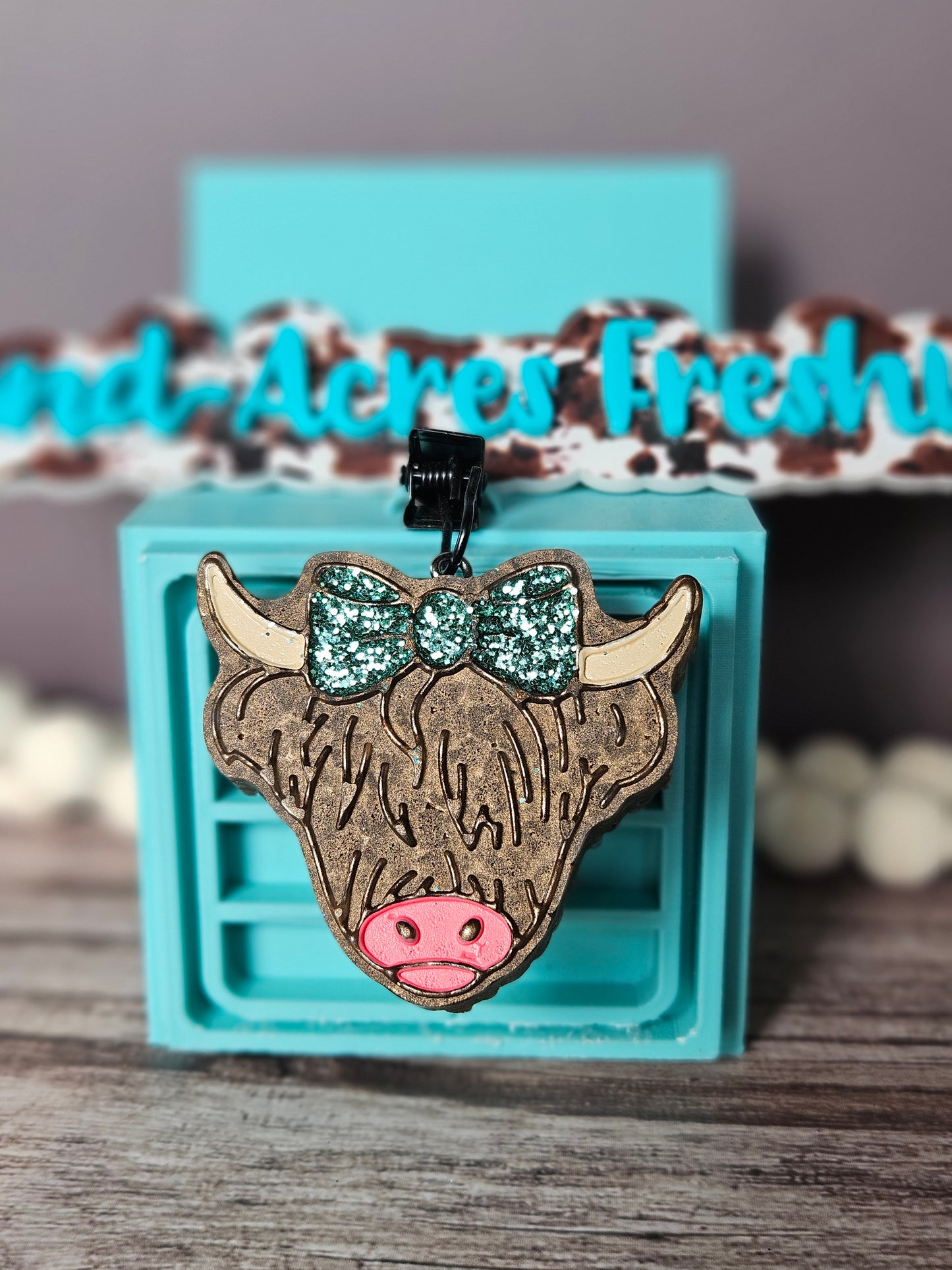 Highland Cow Vent Clip