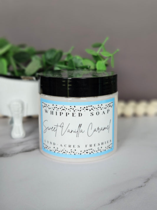 Sweet Vanilla Caramel Whipped Soap 6oz