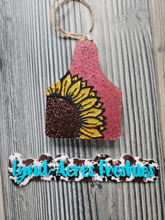 Sunflower Cow Tag