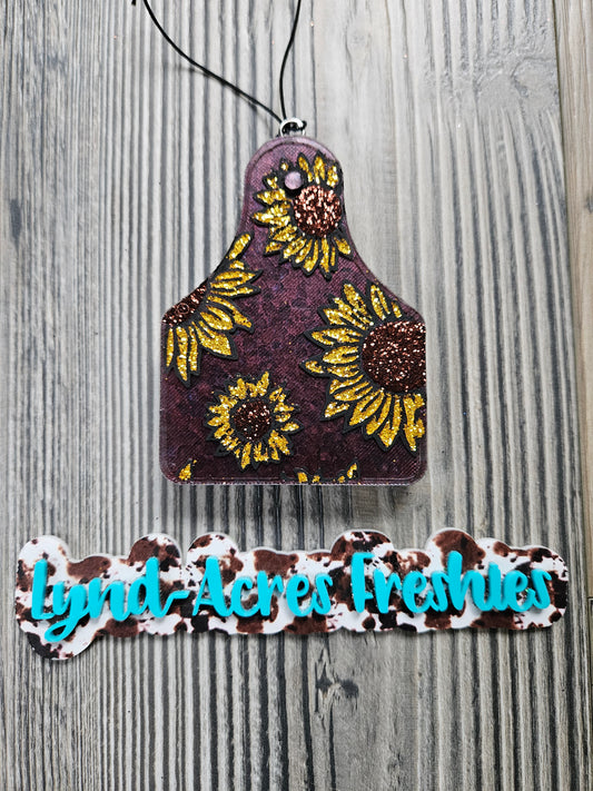 Sunflower cow Tag