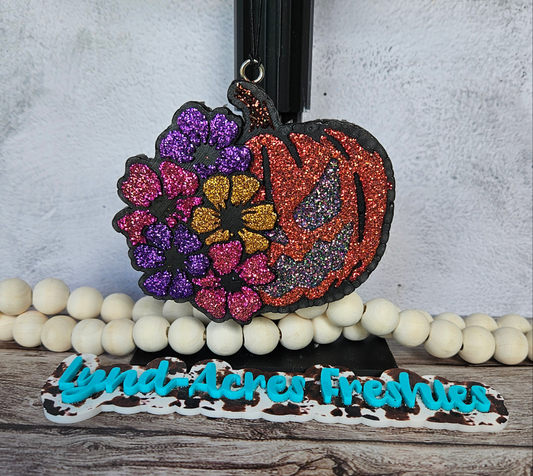 Jack O'Lantern with Flowers