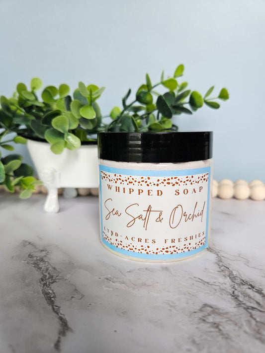 Sea Salt & Orchid Whipped Soap 6oz