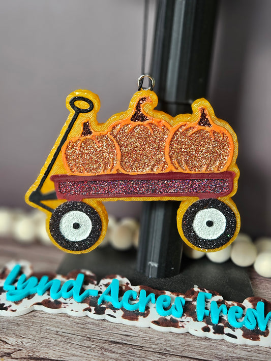 Wagon with Pumpkins
