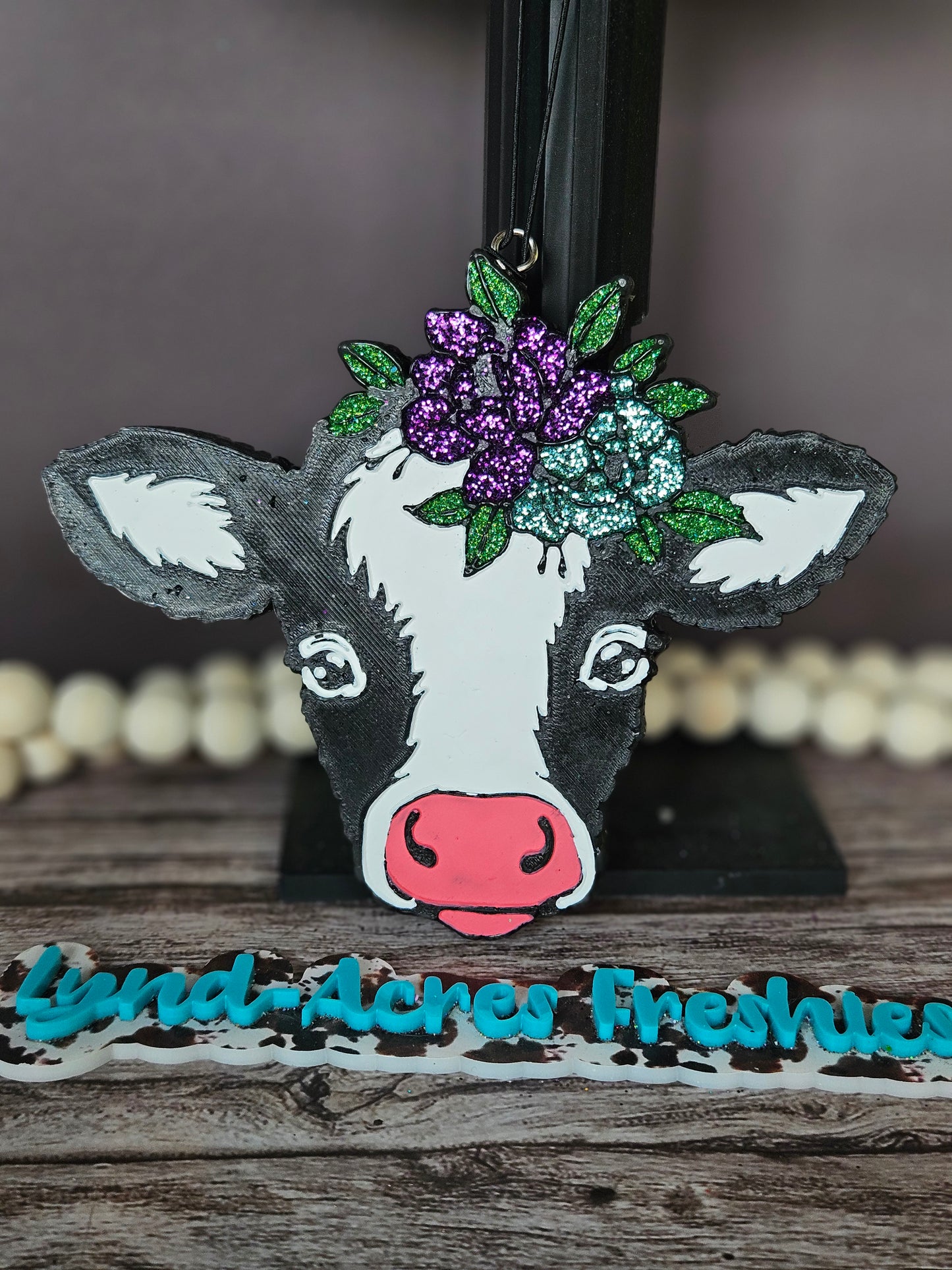 Cow with Flowers