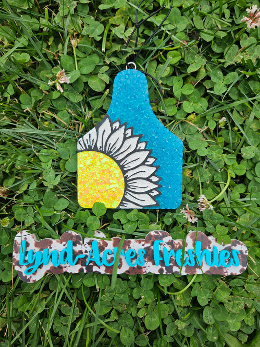 Flower Cow Tag