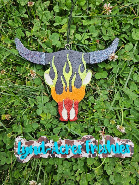 Fire Bull Skull