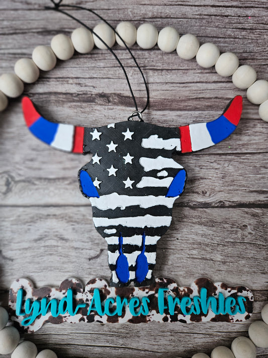 Distressed Flag Skull