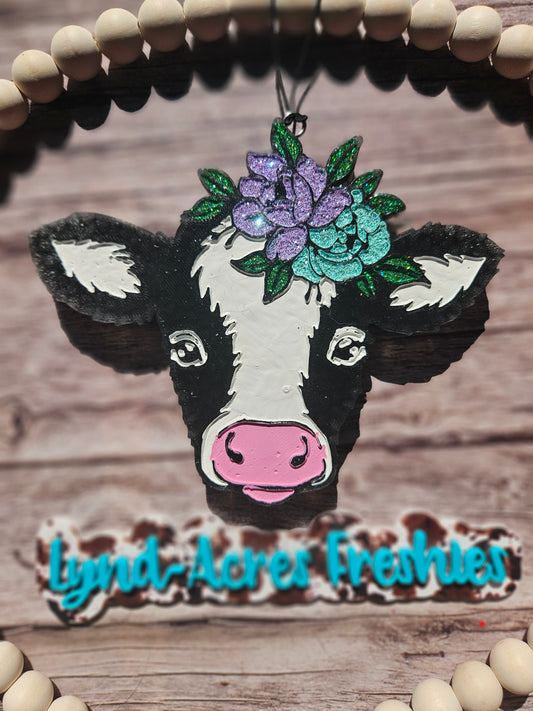Cow With Flowers